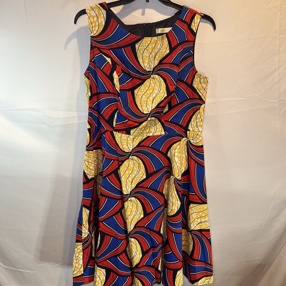 Hanpce'irs Womens Size 2XL A‎ Line Dress Lined Sleeveless Knit Coastal